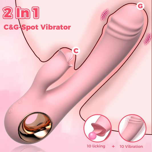 G-spot Sex Toy for Woman Vibrator Flapping G Spot Rabbit Nipple Vibrating Masturbator Couples